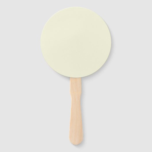 Éventail à main rond beige de programme (Devant)