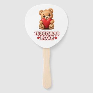 Éventail à main Teddy Bear Love