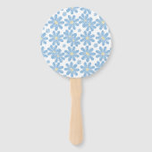 Éventail à motif floral bleu (Dos)