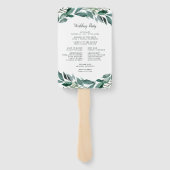 Éventail Abondant programme de mariage du feuillage (Dos)