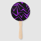 Éventail Abstract, bold, vibrant geometric zigzag pattern (Devant)