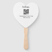 Éventail Accueil simple ouverture bienvenue code barre QR a (Dos)