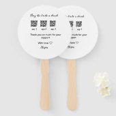 Éventail acheter une boisson acheter mariée scanner QR code (Devant et derrière)