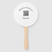 Éventail Add your custom text scan QR code business (Dos)