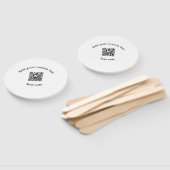 Éventail Add your custom text scan QR code business (Non-assemblé)