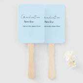 Éventail add your text simple graduate add school name cong (Devant et derrière)