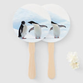Éventail Adelie Penguins (Devant et derrière)