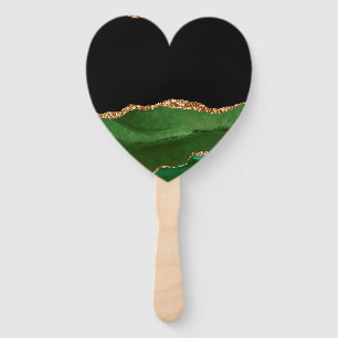 Éventail Agate Marbrée Vert Émeraude Pierre Contemporaine