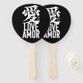 Éventail Ai. Love. Amor. (Devant et derrière)
