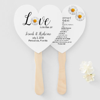 Éventail Aimer Daisy Wedding Programme Ventilateur