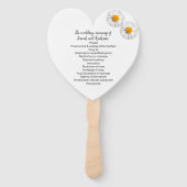 Éventail Aimer Daisy Wedding Programme Ventilateur (Dos)