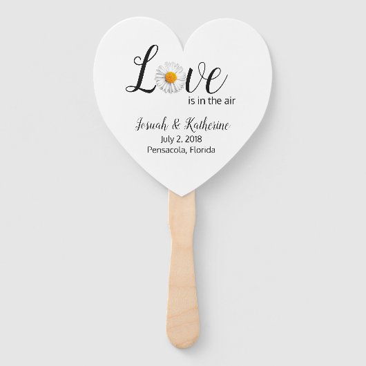 Éventail Aimer Daisy Wedding Programme Ventilateur (Devant)