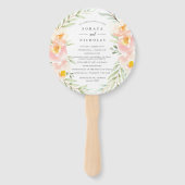 Éventail Airy Floral Wedding Programme (Devant)