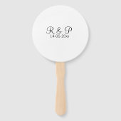 Éventail Ajouter monogramme nom couple ajouter date année m (Dos)