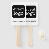 Éventail Ajouter un logo d'entreprise ou d'événement avec u (Devant et derrière)