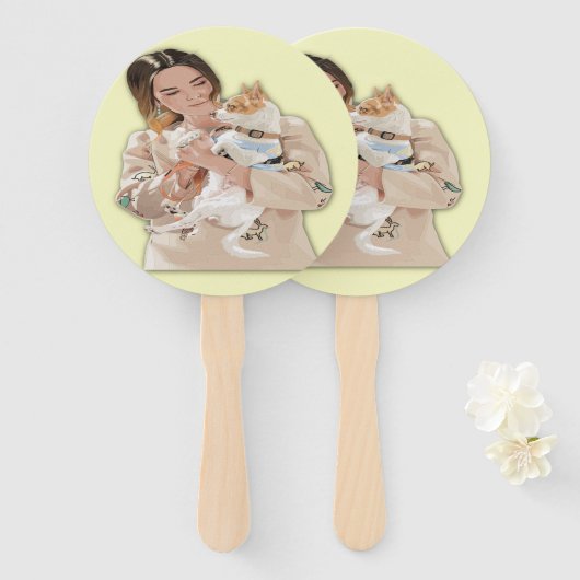 Éventail Ajouter une photo personnalisée (Devant et derrière)