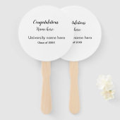 Éventail ajouter votre texte simple diplôme ajouter le nom  (Devant et derrière)