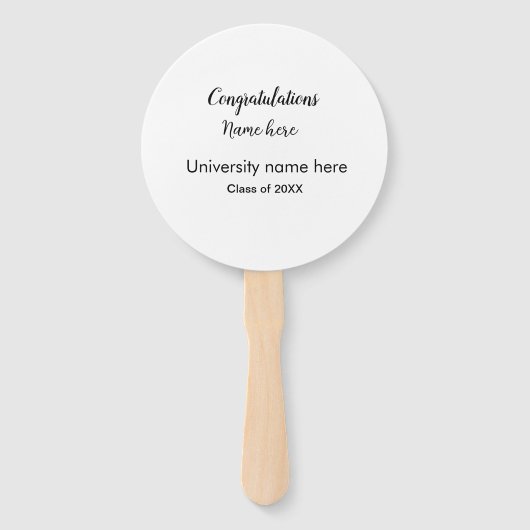 Éventail ajouter votre texte simple diplôme ajouter le nom  (Devant)