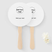 Éventail ajouter votre texte simple minimum personnalisé aj (Devant et derrière)