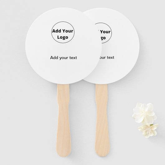 Éventail ajouter votre texte simple minimum personnalisé aj (Devant et derrière)