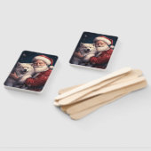 Éventail Akita avec Noël du Père Noël (Non-assemblé)