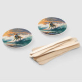 Éventail Akita Beach Surf Peinture (Non-assemblé)