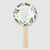 Éventail Albâtre Floral Wreath Wedding Programme (Devant)