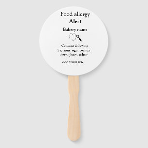 Éventail Alerte d'allergie alimentaire ajouter le nom texte