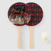 Éventail Alice au pays des merveilles Mad Cheshire Chat (Devant et derrière)