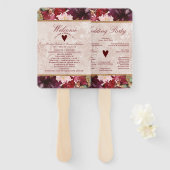 Éventail Alice au pays des merveilles Programme de cérémoni (Devant et derrière)