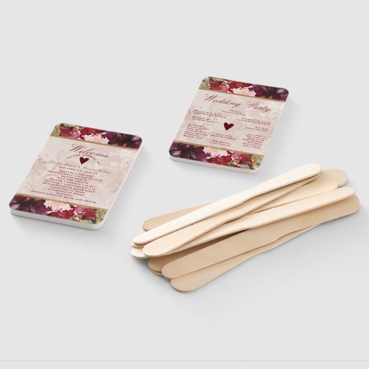 Éventail Alice au pays des merveilles Programme de cérémoni (Non-assemblé)