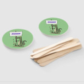 Éventail Aligator de crocodile drôle avec dessin animé (Non-assemblé)