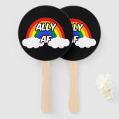 Éventail Ally AF I - Drapeau LGBTQ Gay Trans Queer Pride (Devant et derrière)
