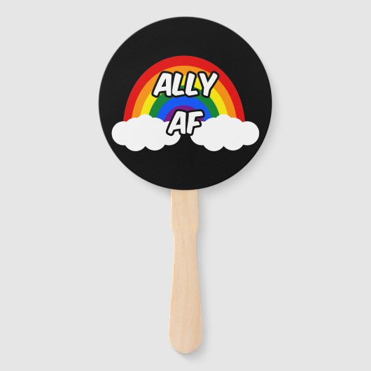 Éventail Ally AF I - Drapeau LGBTQ Gay Trans Queer Pride (Devant)