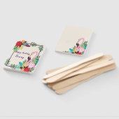 Éventail Aloha Flamant rose tropical (Non-assemblé)