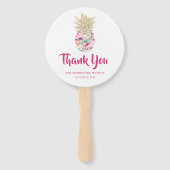 Éventail Aloha Pink Or Anniversaire Anniversaire Favoriser  (Dos)