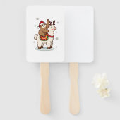 Éventail Alpaca Sloth Christmas (Devant et derrière)