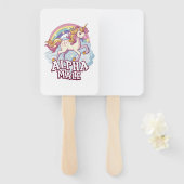 Éventail Alpha Homme Unicorne (Devant et derrière)