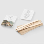 Éventail Amalfi Italian Watercolor Wedding Program (Non-assemblé)