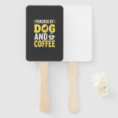 Éventail Amateur de café chien propulsé par le design (Devant et derrière)