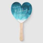 Éventail Amateurs de programmes d'art moderne turquoise aqu (Devant)