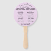 Éventail Amateurs de voeux mariages pour les clients (Dos)