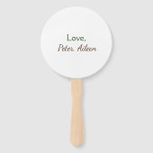 Éventail amour ajouter un nom simple texte modifiable minim (Dos)