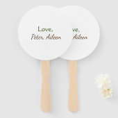 Éventail amour ajouter un nom simple texte modifiable minim (Devant et derrière)