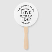 Éventail Amour Éternel - 1 Jean 4:18 Citation Écriture Art (Devant)