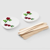 Éventail AMOUR - Ventilateur main Rose peint à la main (Non-assemblé)