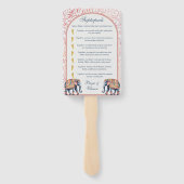 Éventail Amoureux du programme de mariage indien Hindu Sapt (Dos)