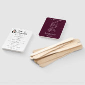 Éventail Ampersand floral moderne Plum rose Peach & Black P (Non-assemblé)