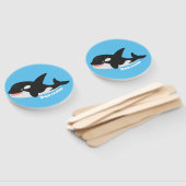 Éventail Amusante baleine orque mignonne dessin animé (Non-assemblé)