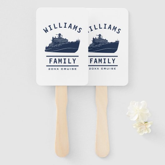 Éventail Amusants Famille Réunion Été Vacances Sea Cruise N (Devant et derrière)